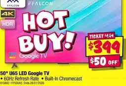 JB Hi-Fi 50" U65 LED Google TV offer
