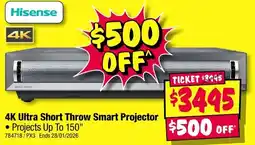 JB Hi-Fi 4K Ultra Short Throw Smart Projector offer
