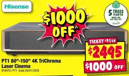 JB Hi-Fi PT1 80"-150" 4K TriChroma Laser Cinema offer