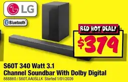 JB Hi-Fi S60T 340 Watt 3.1 Channel Soundbar With Dolby Digital offer