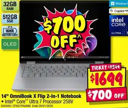JB Hi-Fi 14" OmniBook X Flip 2-In-1 Notebook offer