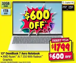 JB Hi-Fi 13" OmniBook 7 Aero Notebook offer