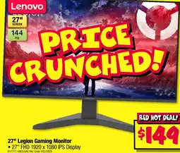 JB Hi-Fi Lenovo 27" legion gaming monitor offer