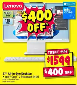 JB Hi-Fi Lenovo 27" all-in-one desktop offer
