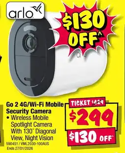 JB Hi-Fi Arlo go 2 offer