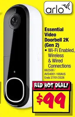 JB Hi-Fi Arlo essential video doorbell offer