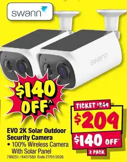JB Hi-Fi Swann evo 2k solar outdoor security camera offer