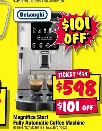 JB Hi-Fi Magnifica start fully automatic coffee machine offer