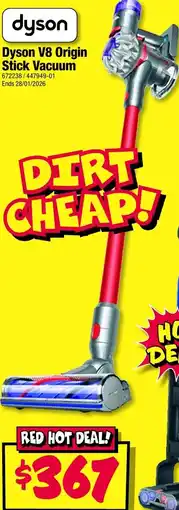 JB Hi-Fi Dyson v8 origin stick vacuum offer