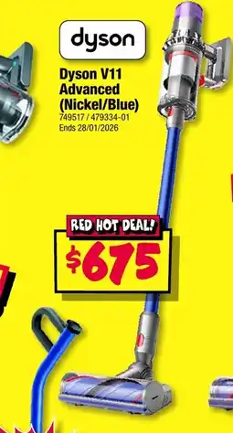 JB Hi-Fi Dyson v11 advanced (nickel/blue) offer