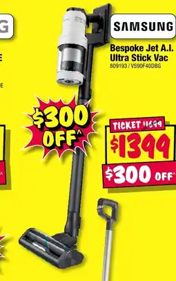 JB Hi-Fi Bespoke jet a.i. ultra stick vac offer