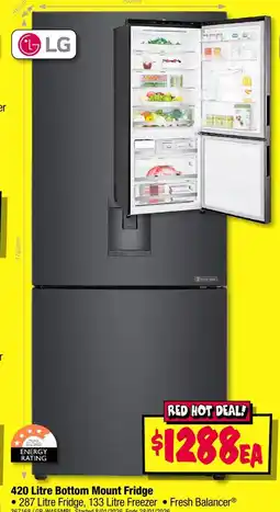JB Hi-Fi Bottom mount fridge offer
