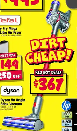 JB Hi-Fi Dyson v8 origin stick vacuum offer