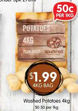 Spudshed Washed potatoes offer
