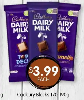 Spudshed Cadbury blocks offer