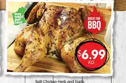 Spudshed Split chicken herb and garlic offer