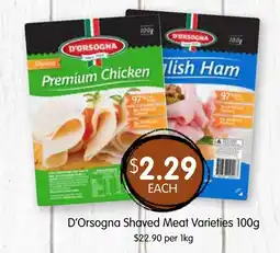 Spudshed D'Orsogna Shaved Meat Varieties offer