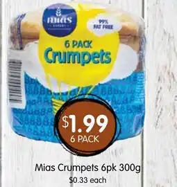 Spudshed Mias Crumpets offer