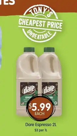 Spudshed Dare Espresso offer