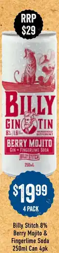 Spudshed Billy Stitch 8% Berry Mojito & Fingerlime Soda offer
