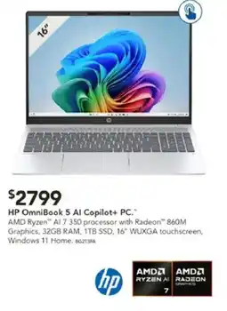 Harvey Norman Hp omnibook 5 al copilot+ pc. offer