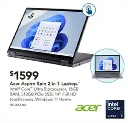 Harvey Norman Acer Aspire Spin 2-in-1 Laptop offer
