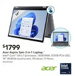Harvey Norman Acer Aspire Spin 2-in-1 Laptop offer