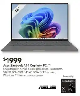 Harvey Norman Asus zenbook a14 copilot+ pc. offer