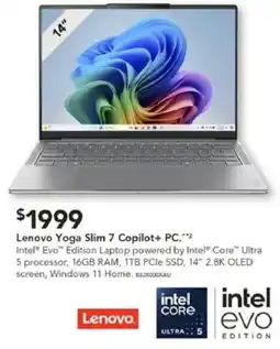 Harvey Norman Lenovo yoga slim 7 copilot+ pc. offer