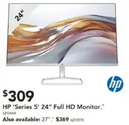 Harvey Norman Hp 'series 5' 24" full hd monitor offer