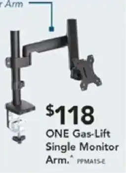 Harvey Norman One gas-lift single monitor arm offer