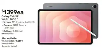 Harvey Norman Galaxy tab s11 wi-fi 128gb. offer