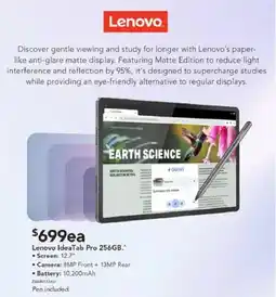 Harvey Norman Lenovo ideatab pro 256gb. offer
