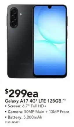Harvey Norman Galaxy a17 4g lte 128gb. offer