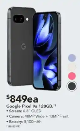 Harvey Norman Google Pixel 9a 128GB. offer