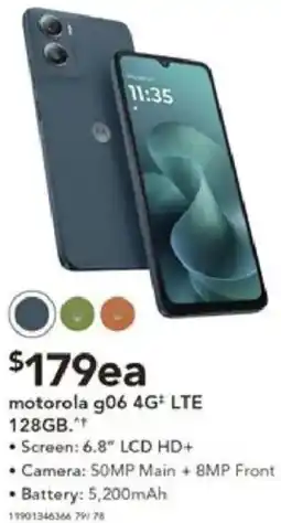 Harvey Norman Motorola g06 4g lte 128gb. offer
