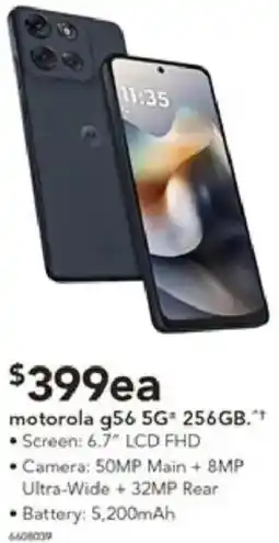 Harvey Norman Motorola g56 5g 256gb. offer