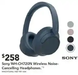 Harvey Norman Sony wh-ch720n wireless noise- cancelling headphones offer