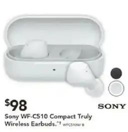 Harvey Norman Sony wf-c510 compact truly noise-cancelling wireless earbuds offer