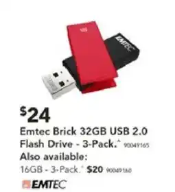 Harvey Norman Emtec brick 32gb usb 2.0 flash drive offer