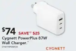 Harvey Norman Cygnett PowerPlus 87W Wall Charger offer