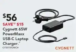 Harvey Norman Cygnett 65w powermaxx usb-c laptop charger offer