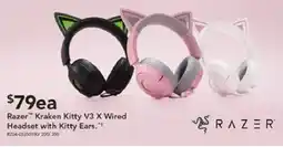 Harvey Norman Razer kraken kitty v3 x wired headset with kitty ears offer