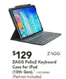 Harvey Norman Zagg folio2 keyboard case for ipad (10th gen). offer