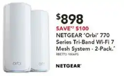 Harvey Norman Netgear 'orbi" 770 series tri-band wi-fi 7 mesh system offer