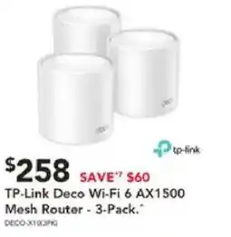 Harvey Norman Tp-link deco wi-fi 6 ax1500 mesh router offer