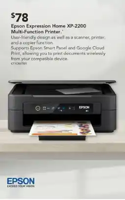 Harvey Norman Epson Expression Home XP-2200 Multi-Function Printer offer