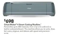Harvey Norman Cricut Maker 4 Smart Cutting Machine offer