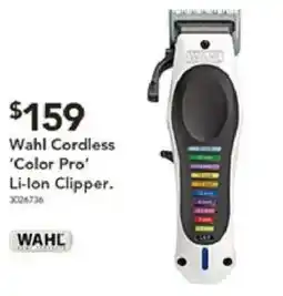 Harvey Norman Wahl Cordless Color Pro Li-Ion Clipper offer