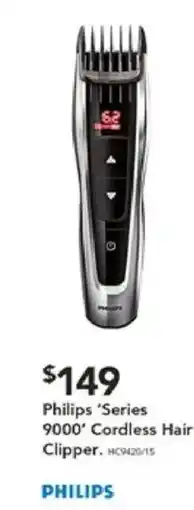 Harvey Norman Philips Series 9000 Cordless Hair Clipper offer